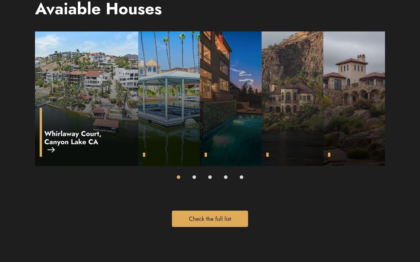 Property listings section